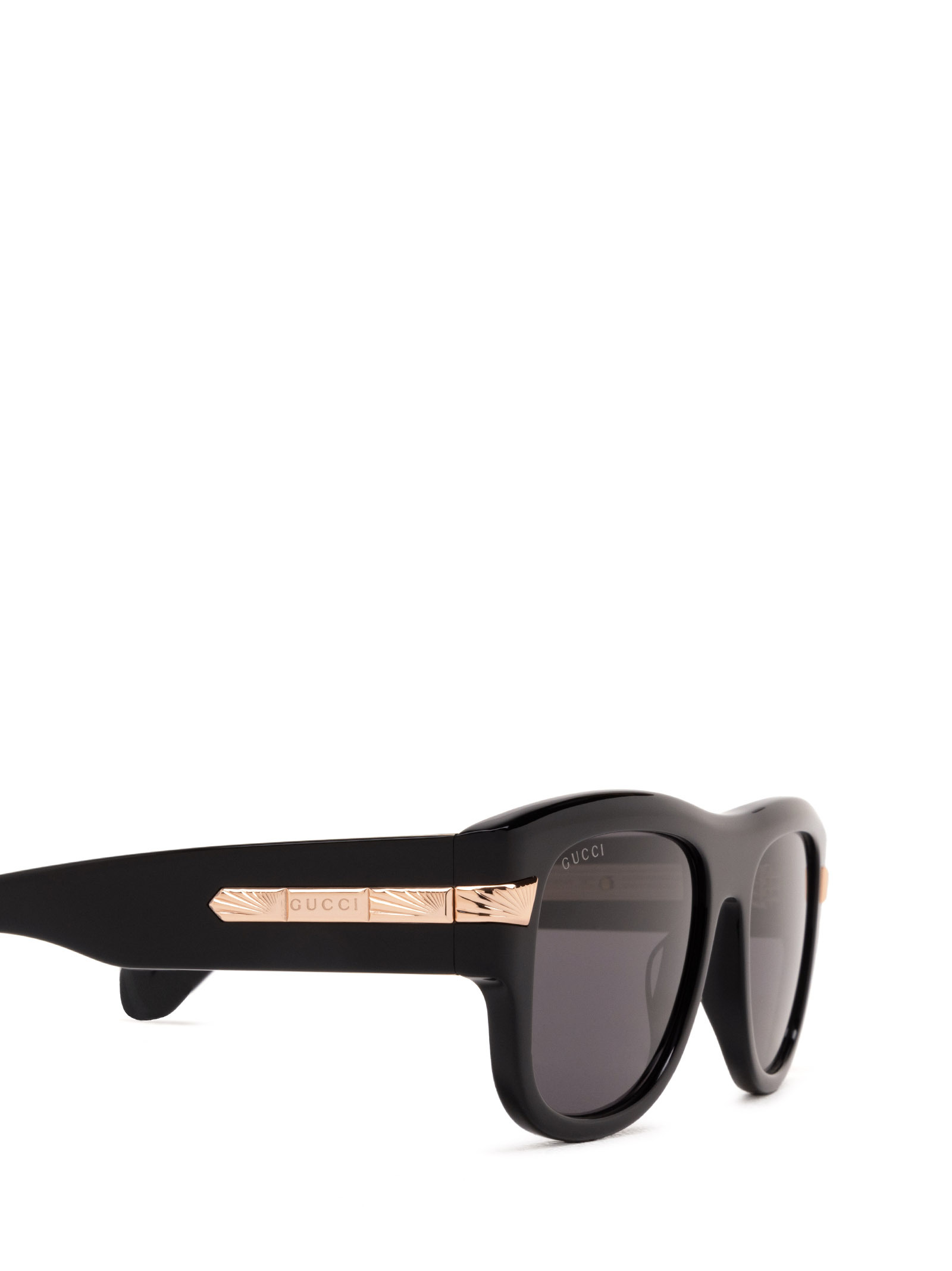 Gucci Logo-engraved Square-frame Glasses In Black