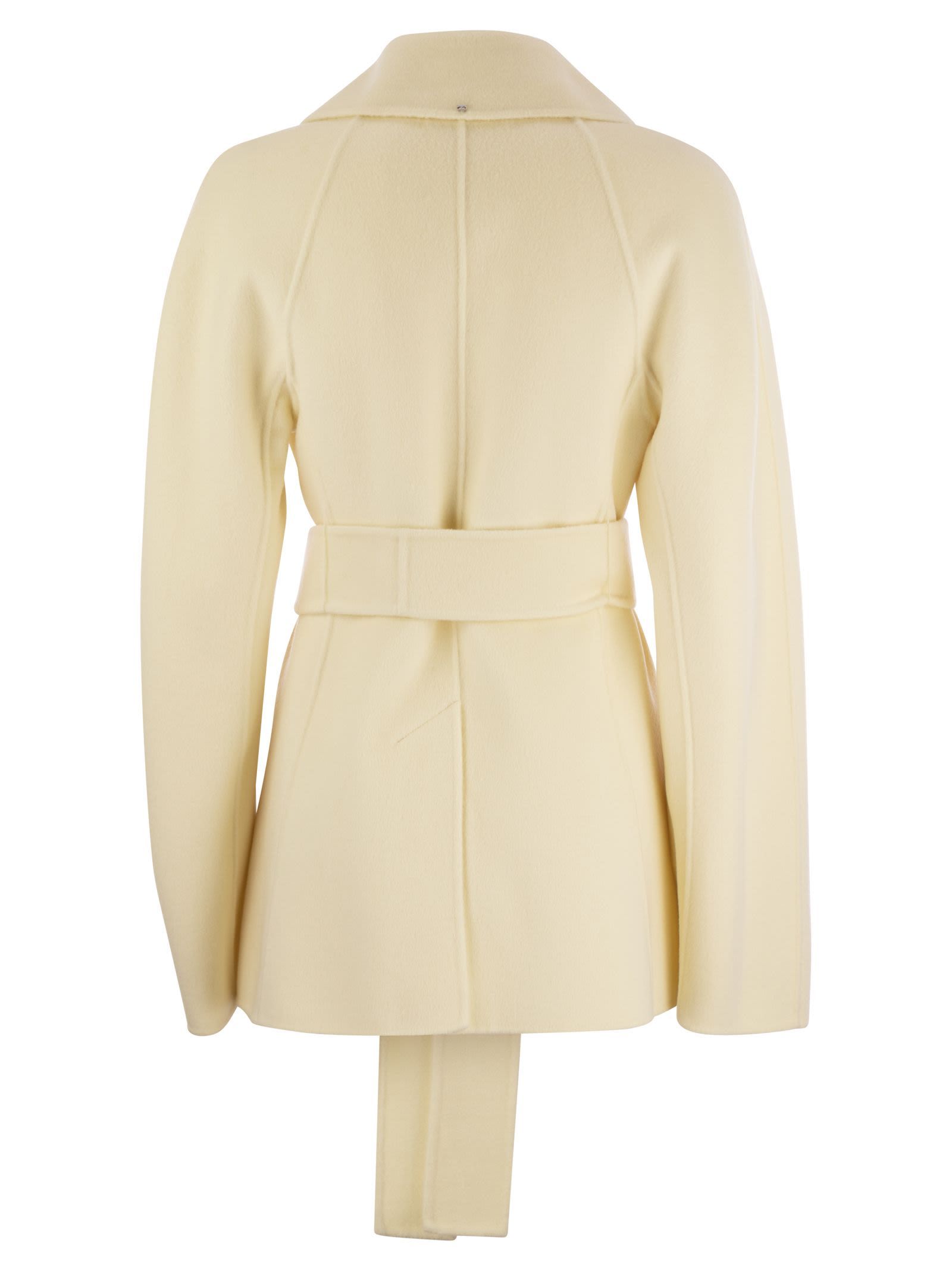 Shop Sportmax Long-sleeved Lapel Casual Jacket In Nude