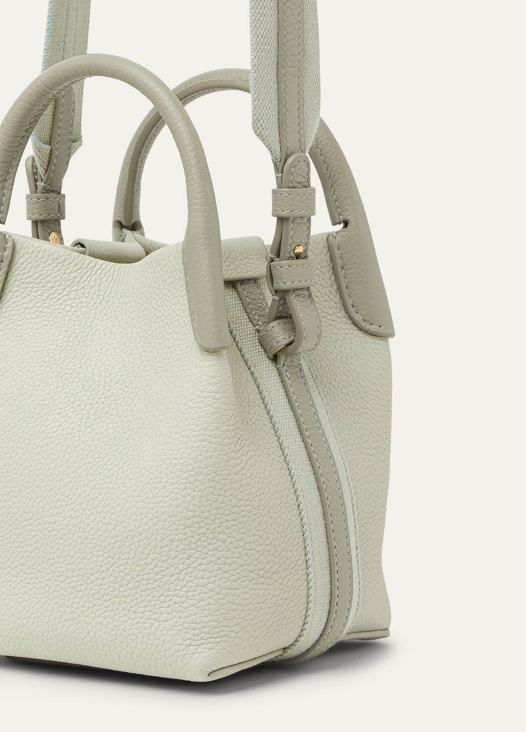 Loro Piana Micro Bale Bag In Deep Ice-dried Taragon/sun Gold