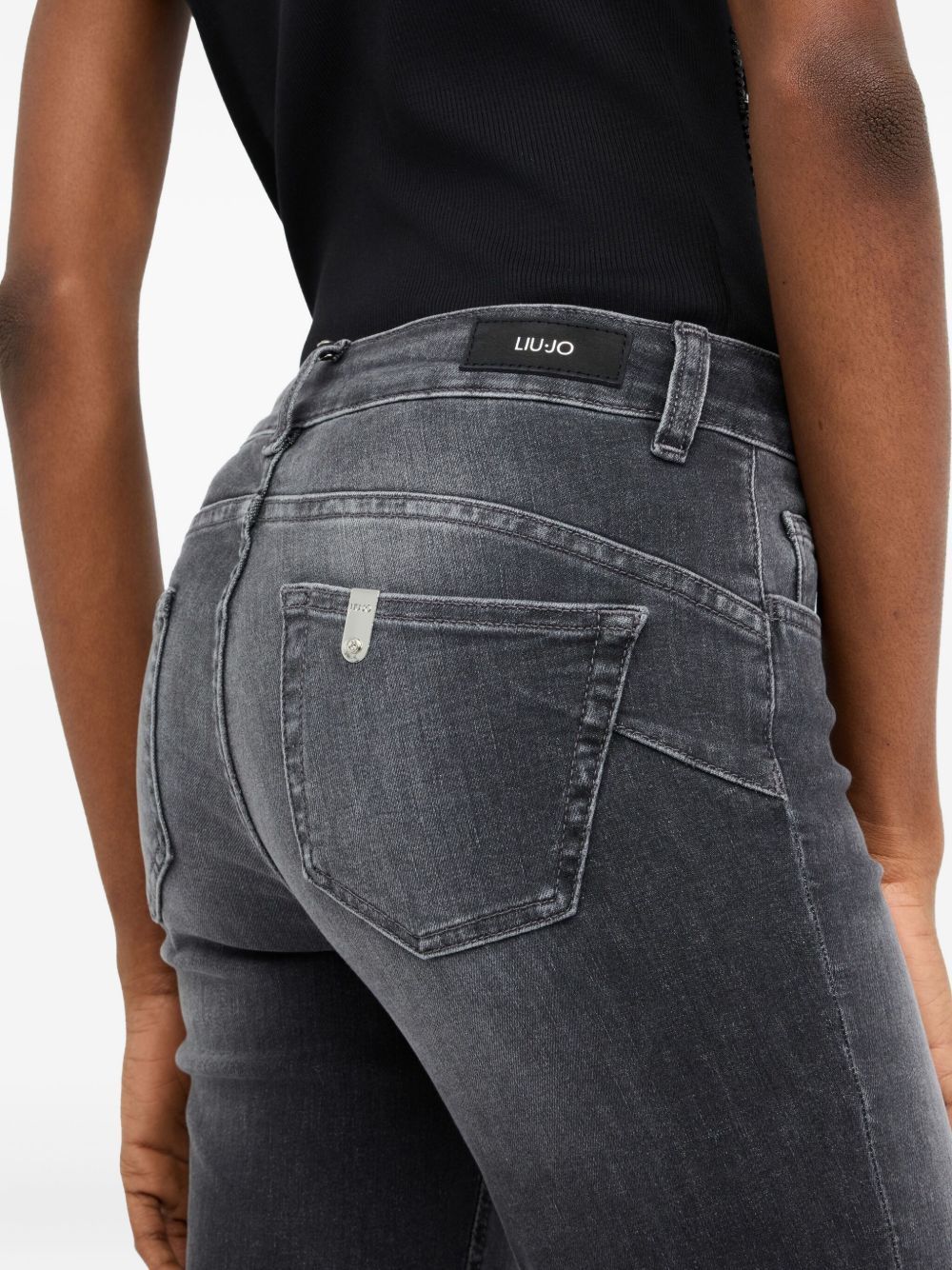 Liu •jo Denim Trousers With Belt Loops In Blue
