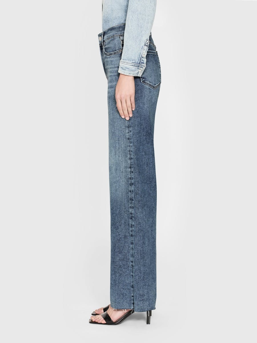 Frame Wide-leg Jeans In Blue