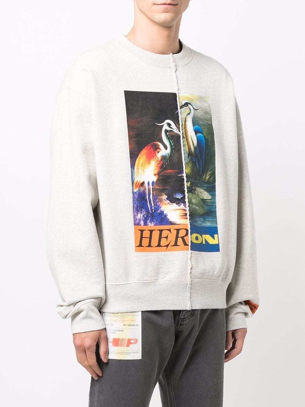 Heron Preston Split Heron Crew-neck T-shirt In White