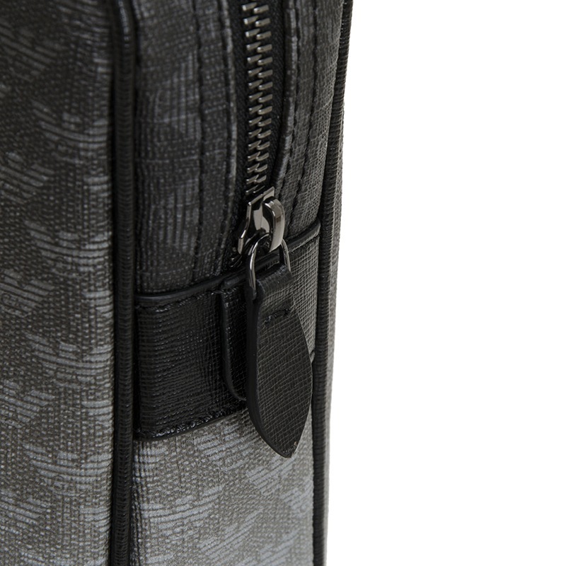 Emporio Armani Logo Details Handbag In Black