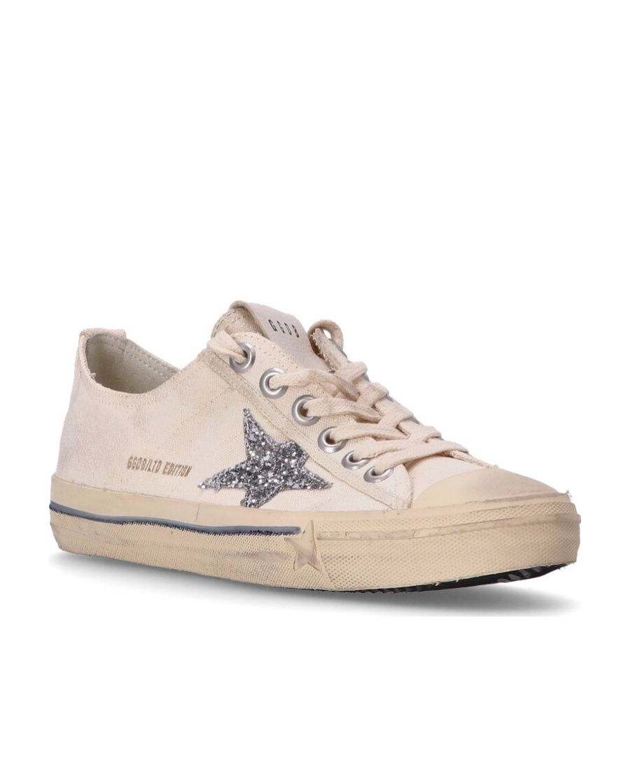 Golden Goose V-star Canvas Sneakers In Gray