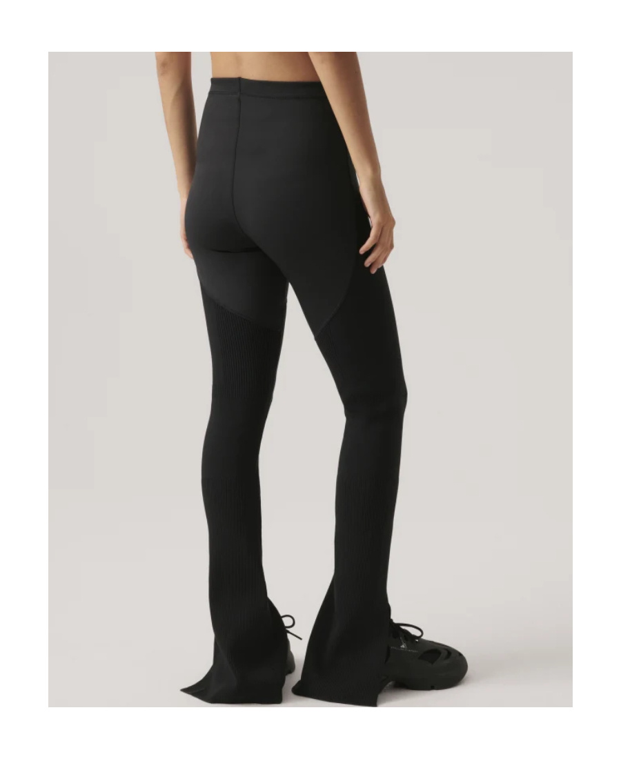 Shop Adidas By Stella Mccartney Logo-print High-waisted Leggings In Black