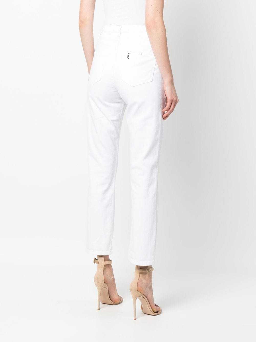 Liu •jo Detachable-belt Cropped Jeans In White