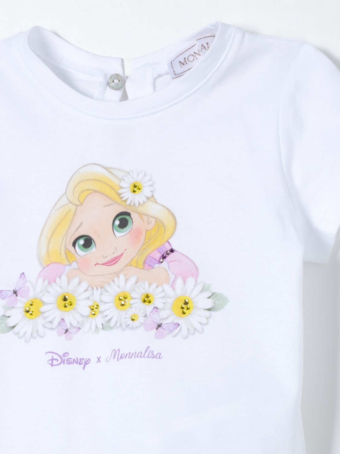 Monnalisa Graphic-print Cotton T-shirt In White