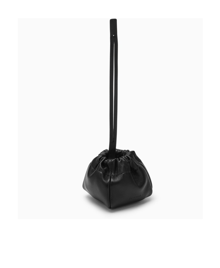 Jil Sander Mini Ripple Pouch In Black