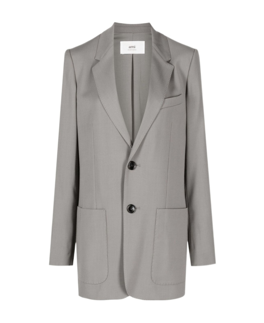 Ami Alexandre Mattiussi Two-button Suit Jacket In Gray