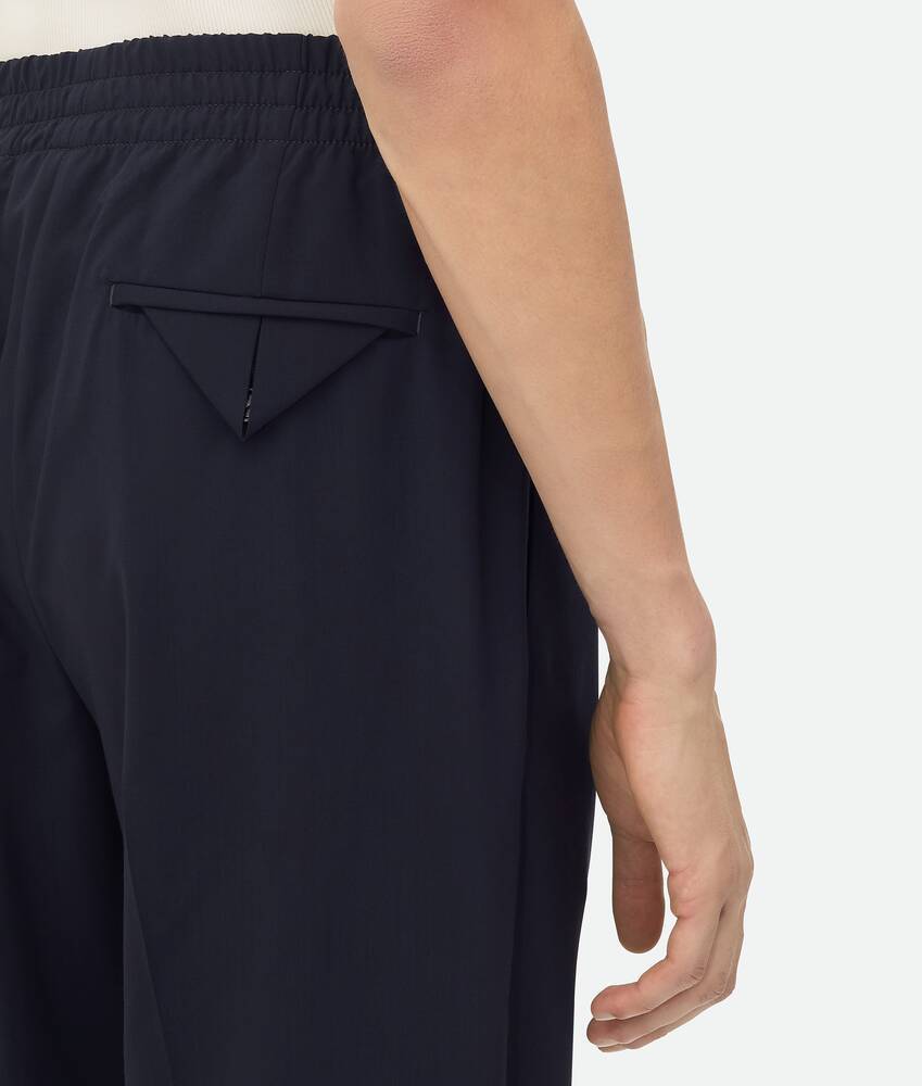Bottega Veneta Black Pants With High Waist And Double Pences In Wool Man In Black