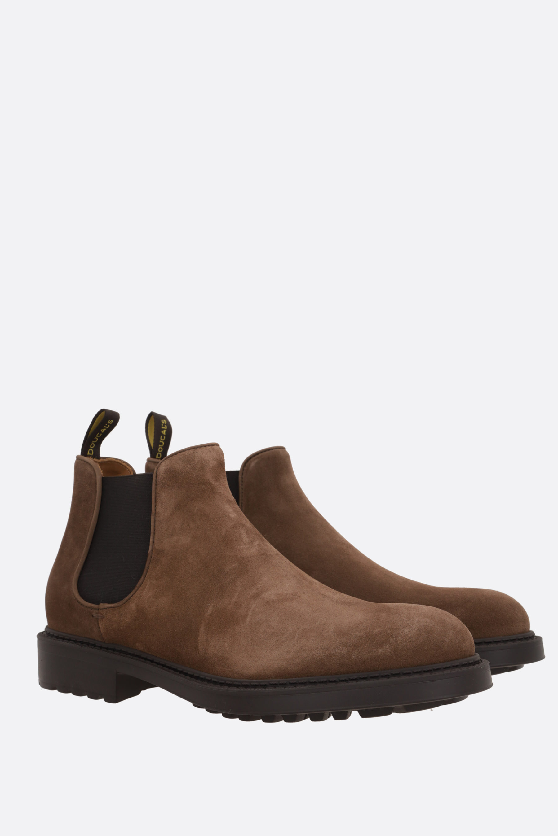 Doucal's Elastic-panel Suede Boots In Brown