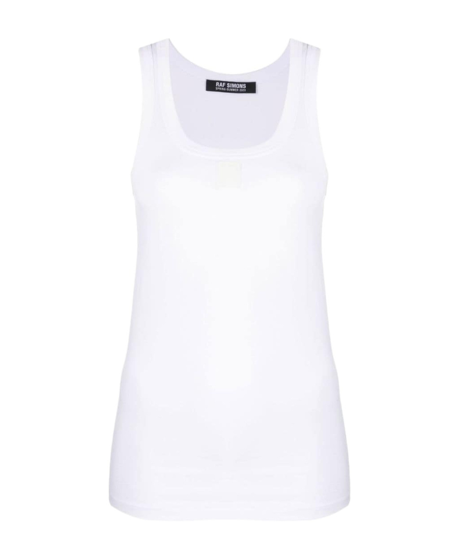 Shop Raf Simons Sleeveless Vest In White