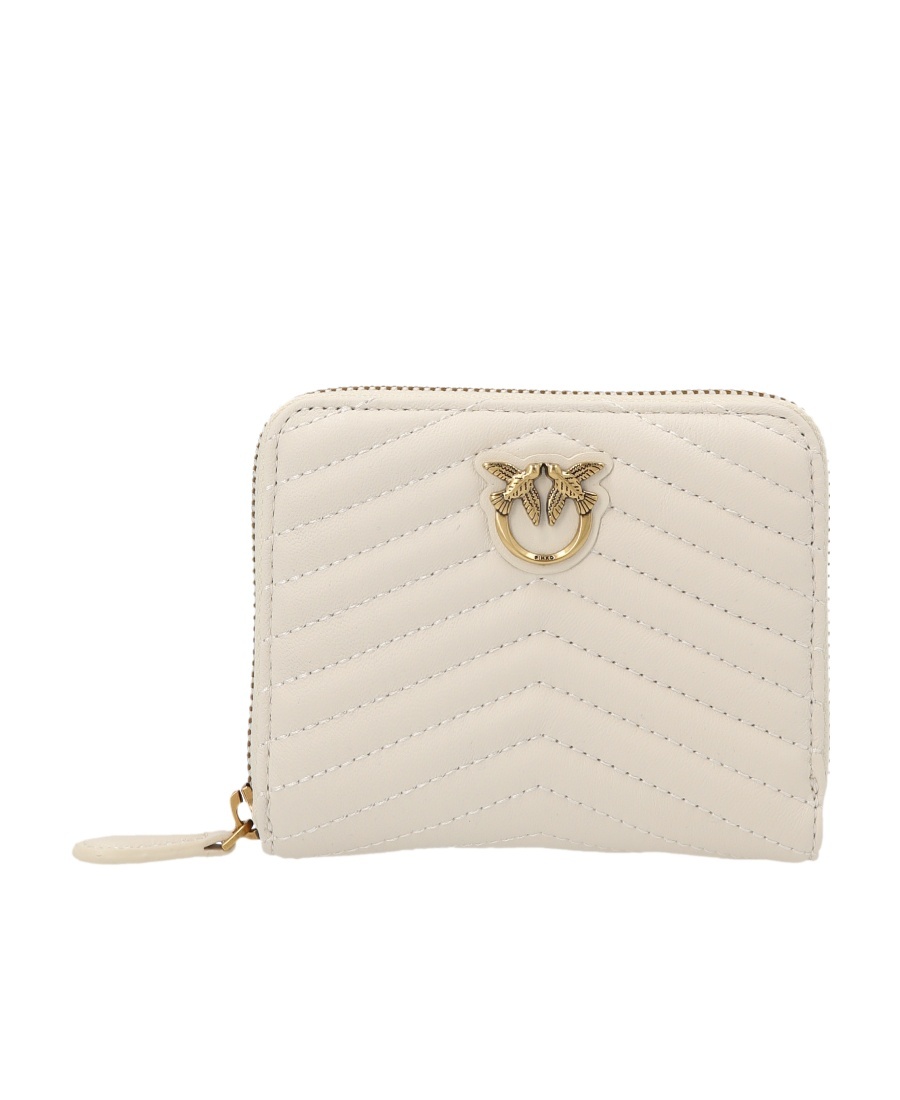PINKO PINKO LOGO PLAQUE QUILTED ZIPPED WALLET