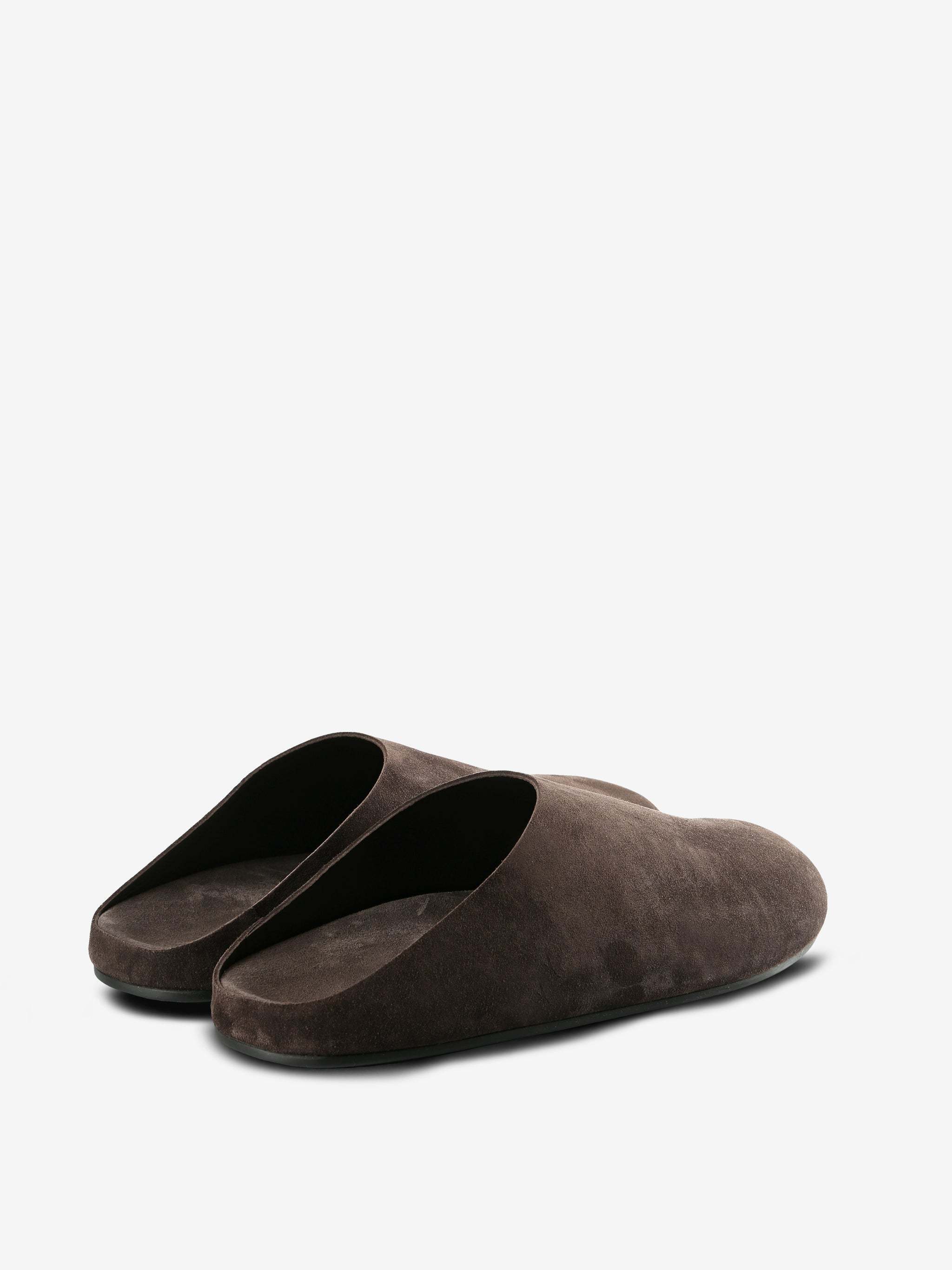 The Row Flat Slippers In Black