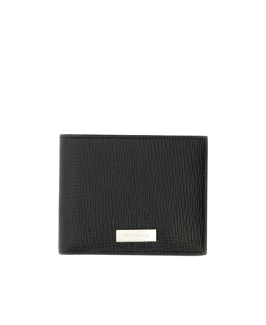 Ferragamo Salvatore Logo Plaque Bi-fold Wallet In Black