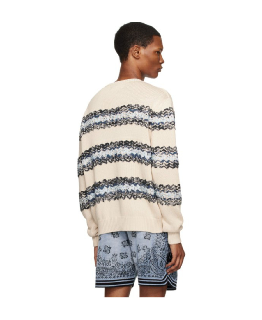 Amiri Logo Long-sleeved Sweater In White
