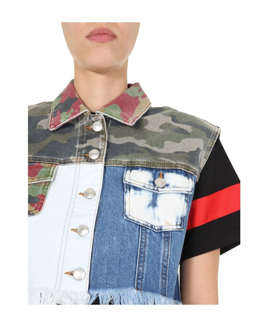 Gcds Patchwork Cropped Vest In Multicolor