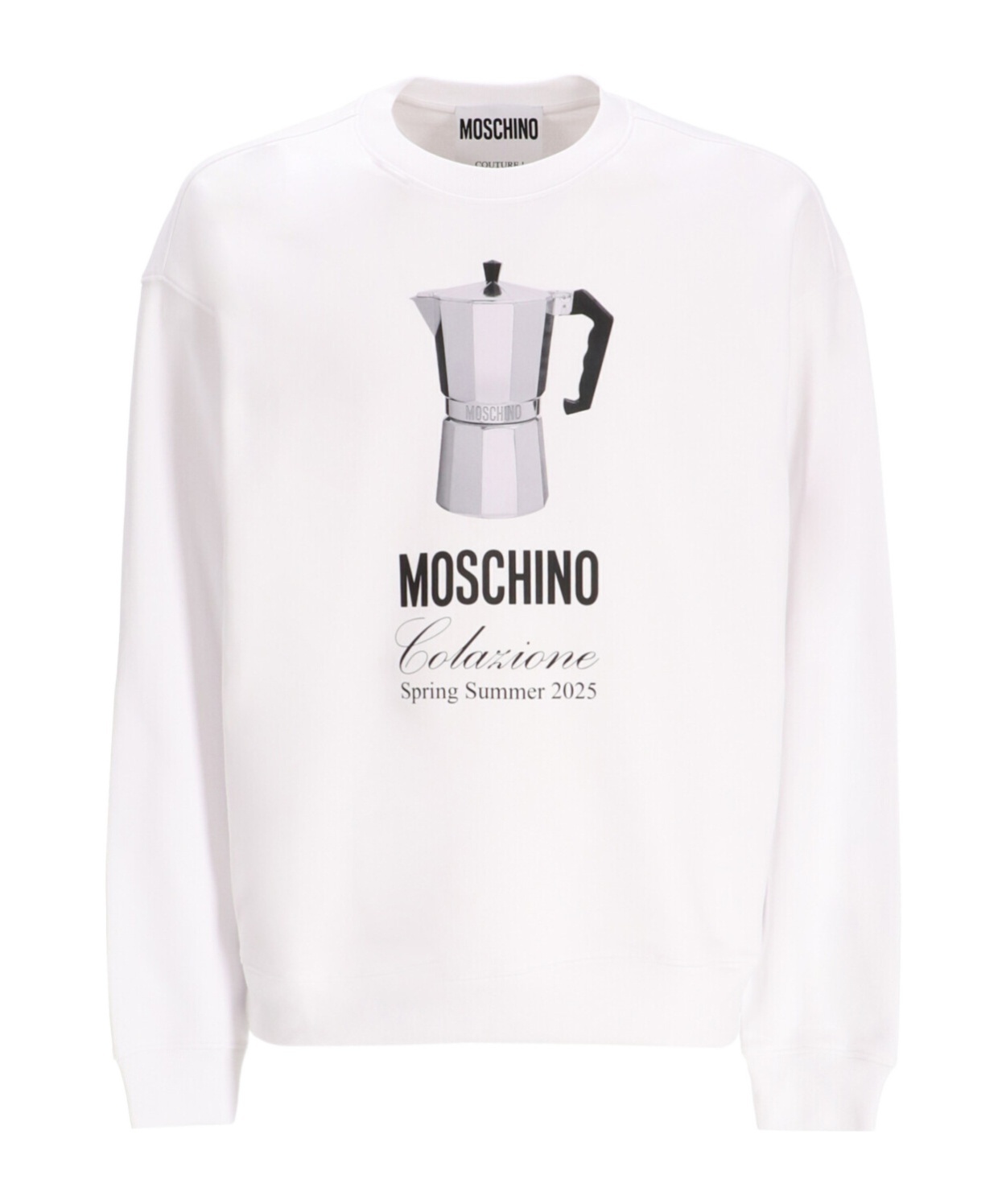 Moschino Long Sleeve Sweatshirt In White
