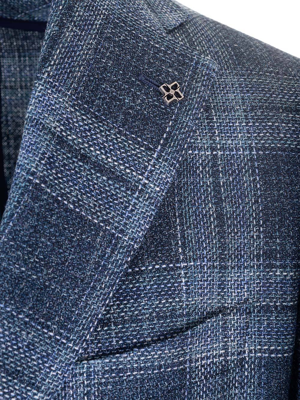 TAGLIATORE CHECK-PATTERN SINGLE-BREASTED BLAZER