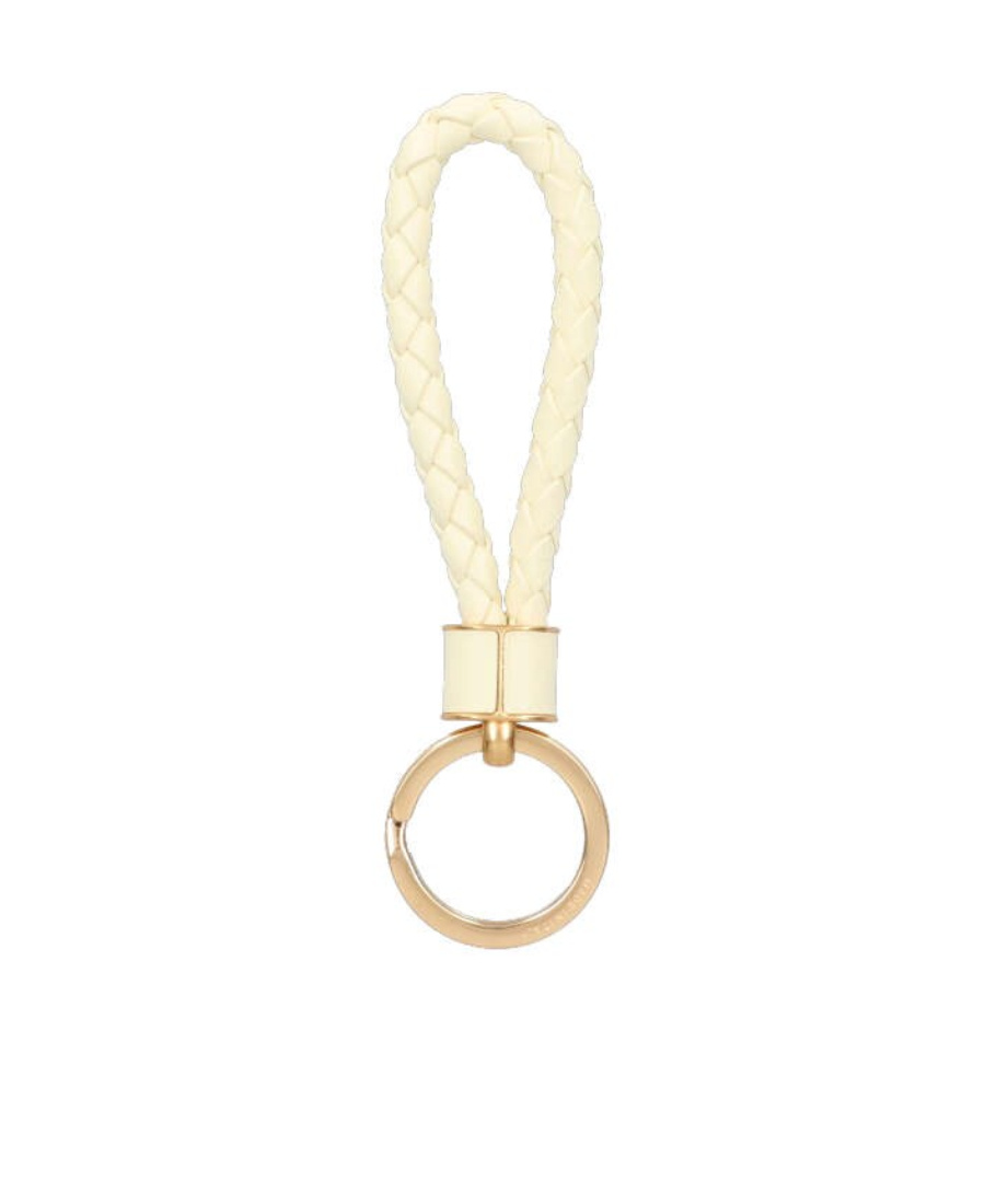 Bottega Veneta Weave A Key Ring In Nude