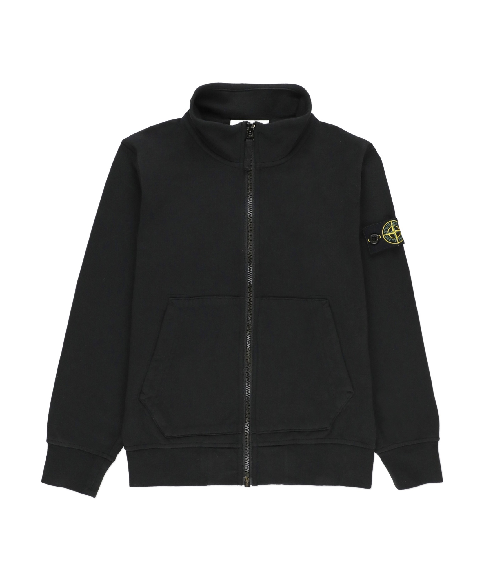Stone Island Long-sleeved Cardigan Sweater In Black
