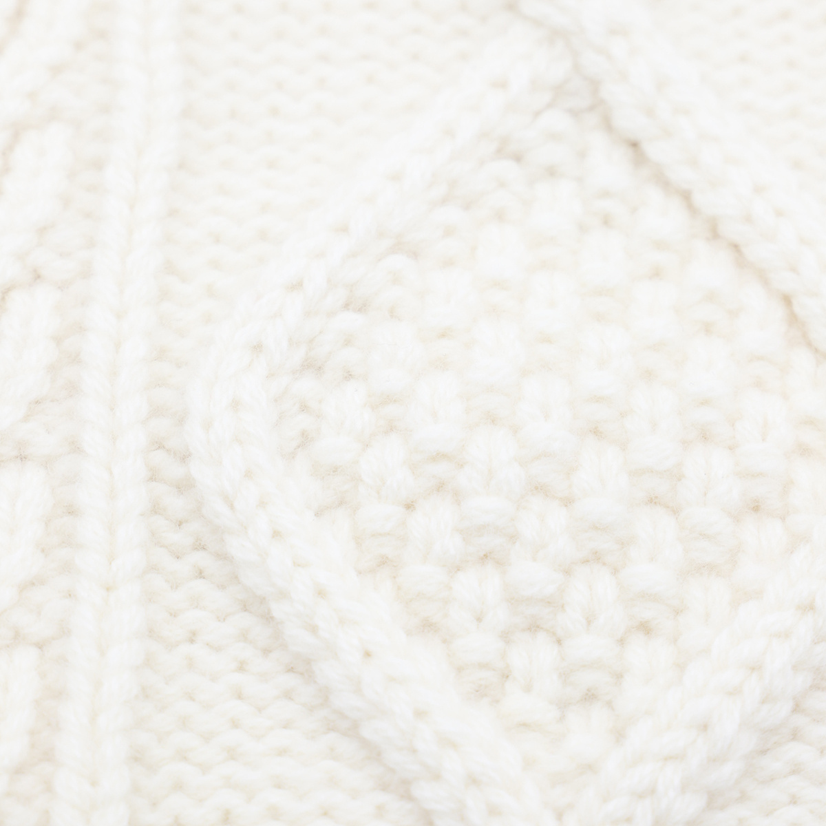 Celine Rib Knitted Scarf In White