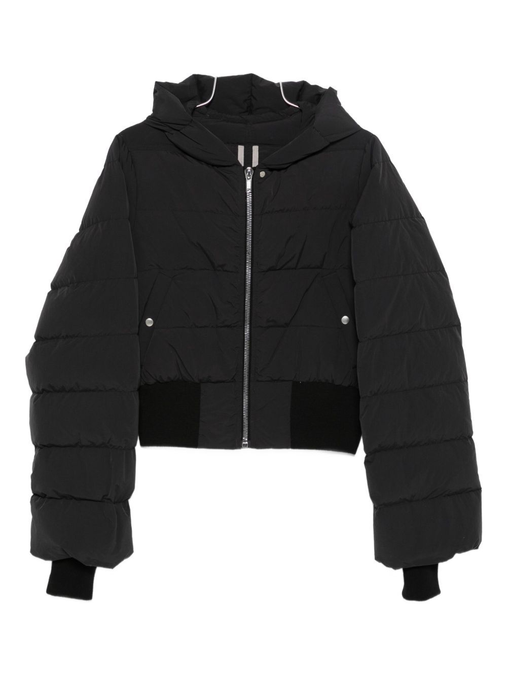 Rick Owens Long-sleeved Cotton Jacket In Black