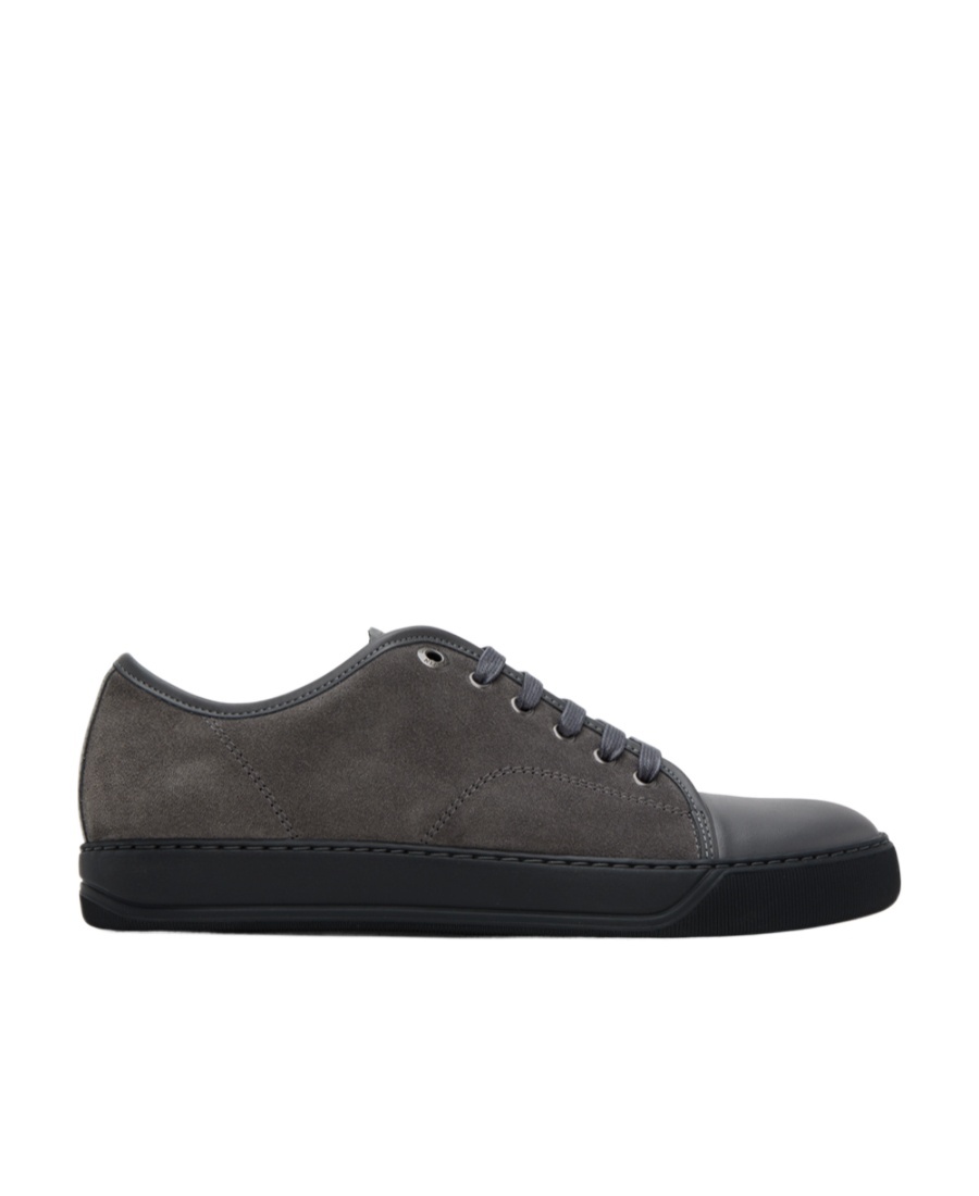 Lanvin Logo Low Upper Board Shoes In Black