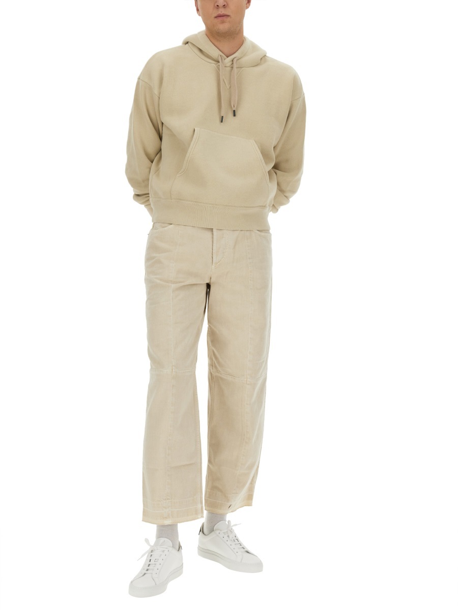 Isabel Marant Wyll Long-sleeved Drawstring Hoodie In Nude