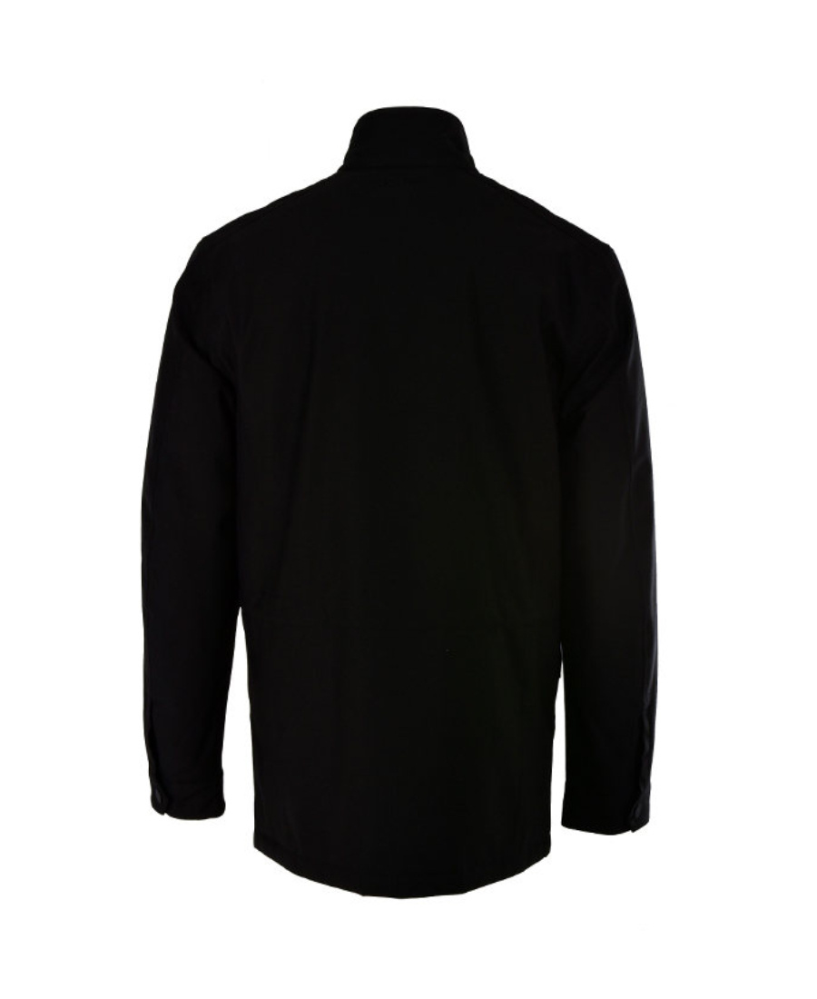 Shop Zegna Zipper Casual Jacket In Black
