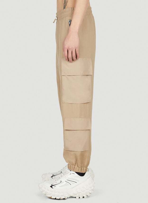 Balmain Cargo Track Pants In Nude