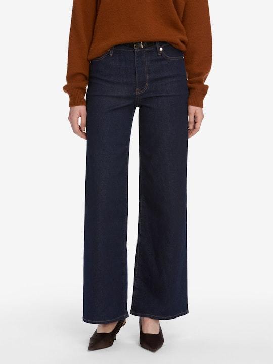 Frame High-waisted Wide-leg Jeans In Blue