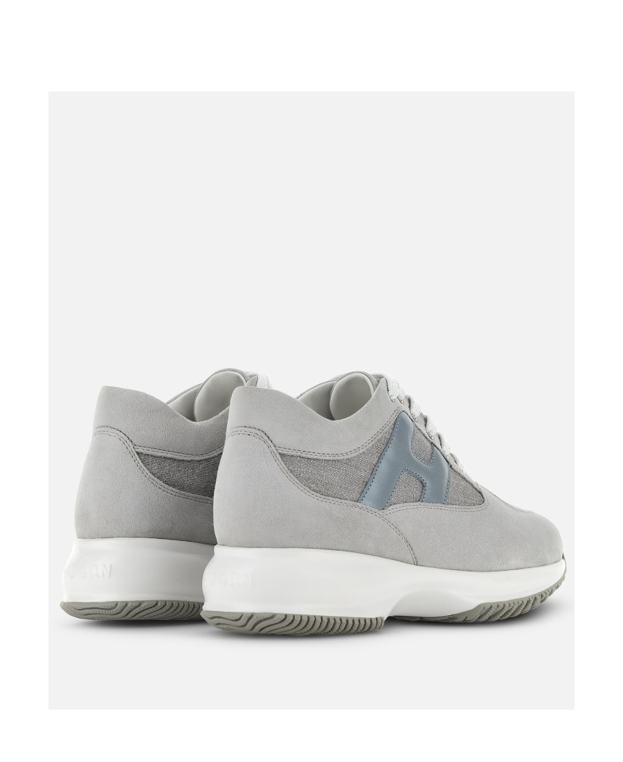 Hogan Interactive Logo-embossed Sneakers In Gray