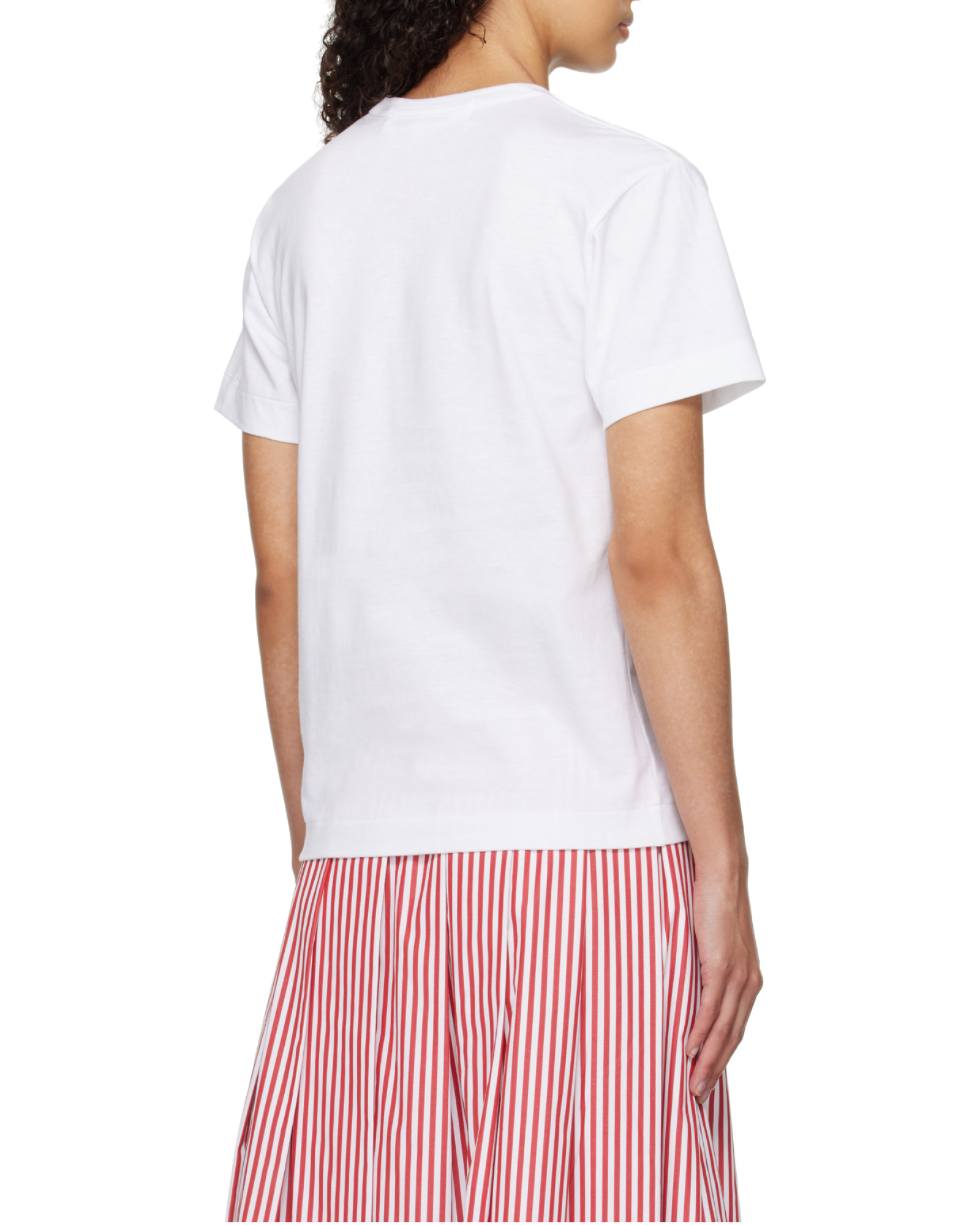 Comme Des Garçons Play Heart Logo T-shirt In White