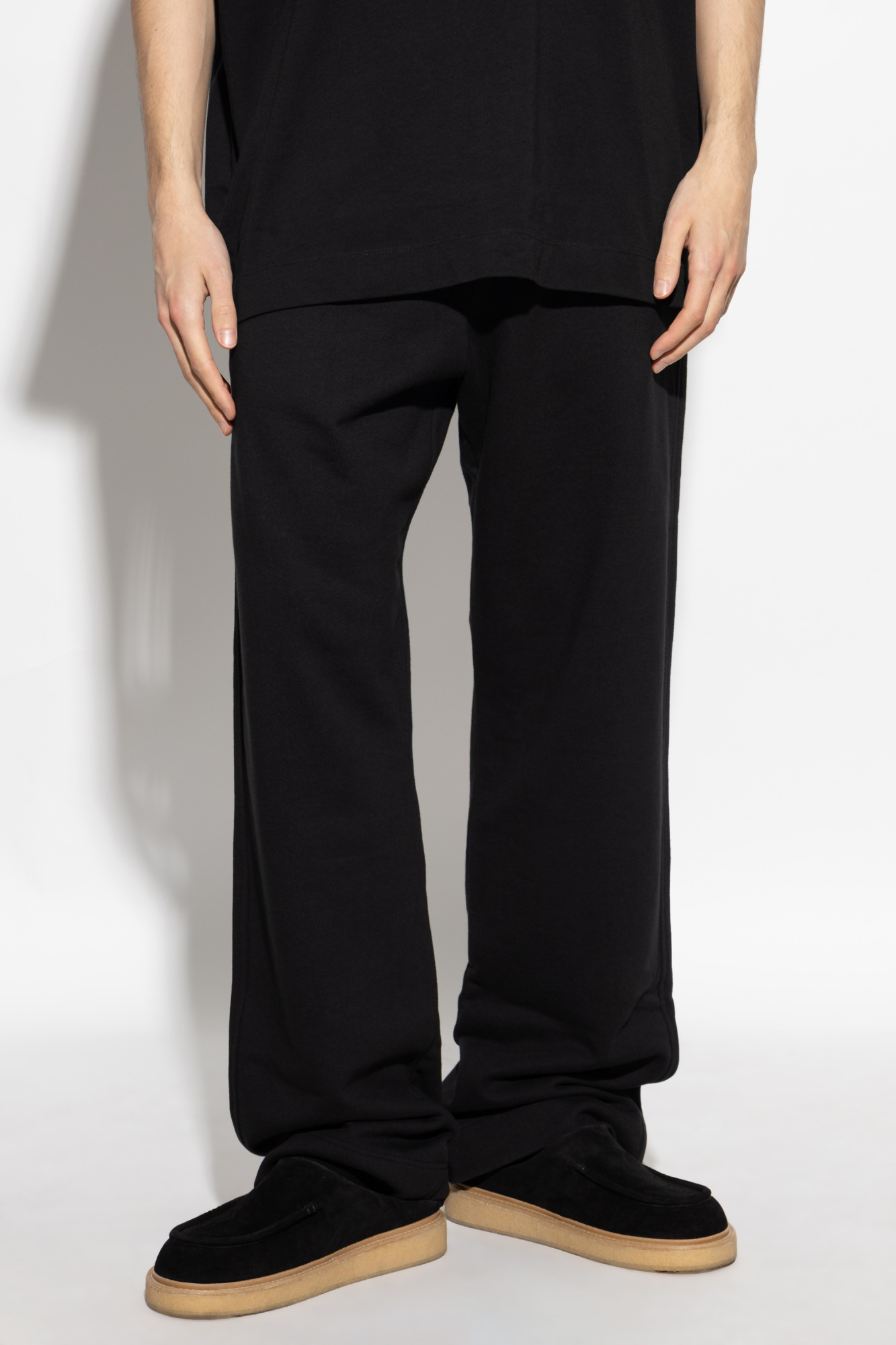 Dries Van Noten Elastic Waist Casual Pants In Black