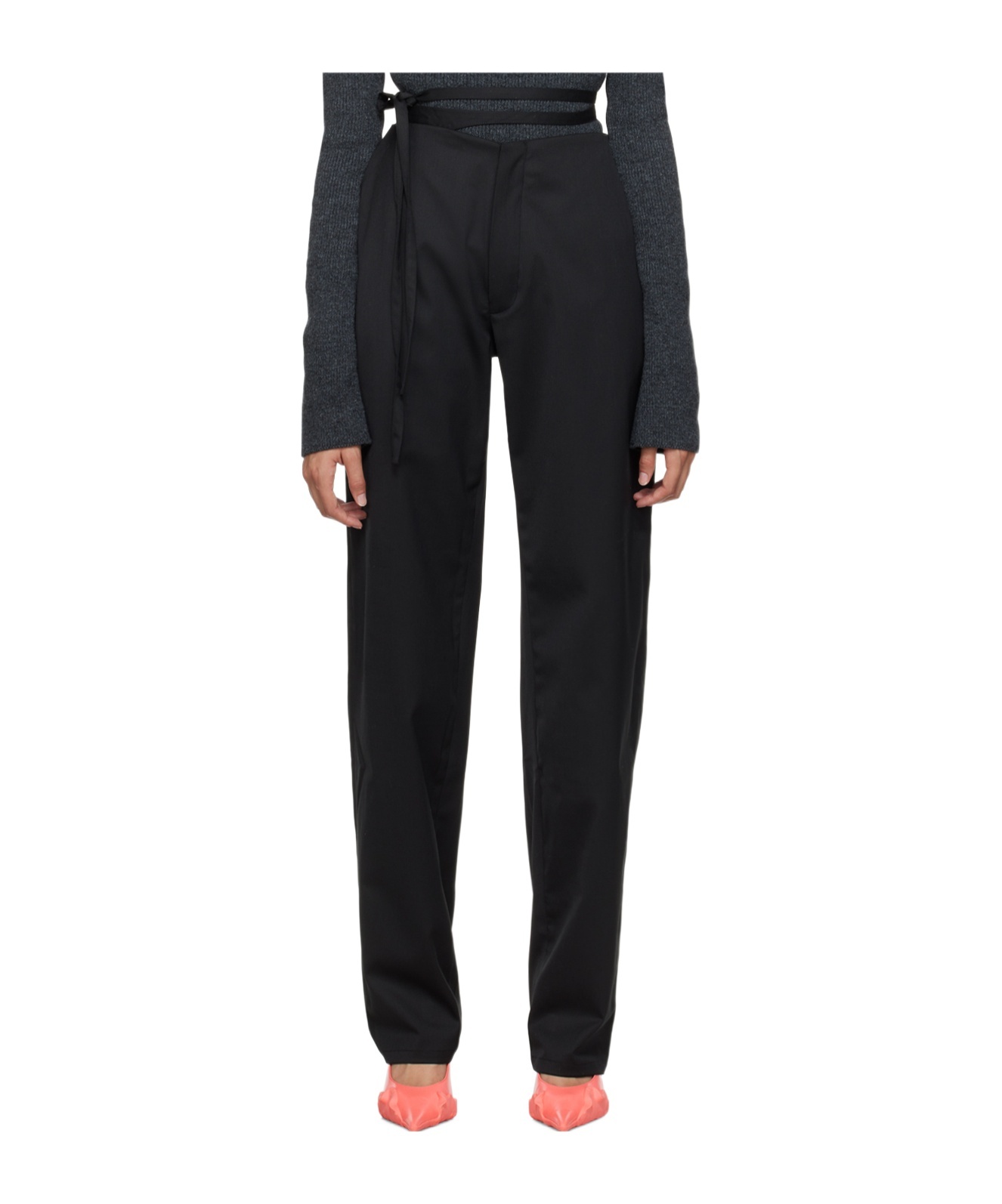 Jade Cropper Black Two-pocket Trousers In Blue