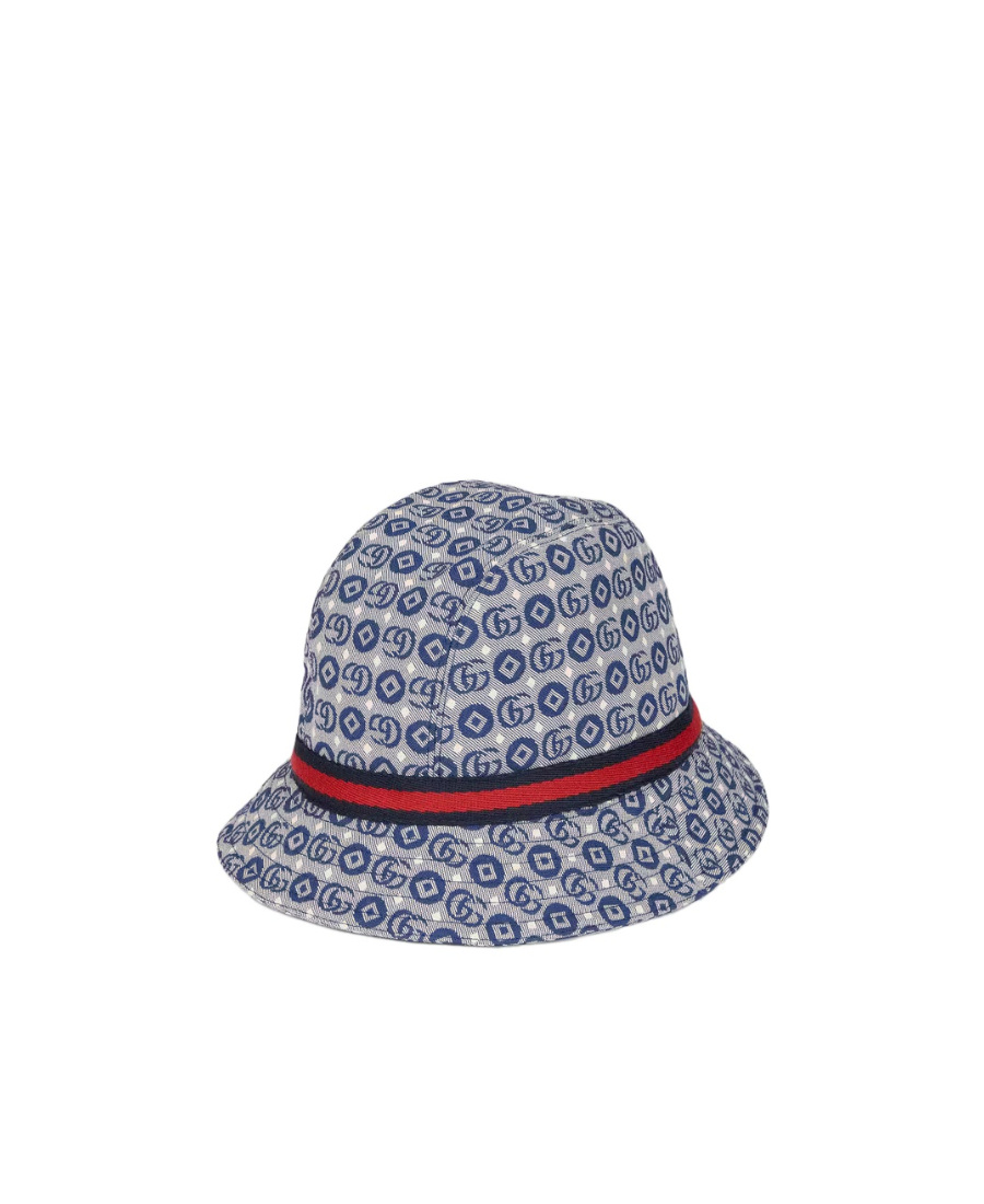 Gucci Gg Jacquard Canvas Fedora In Gray