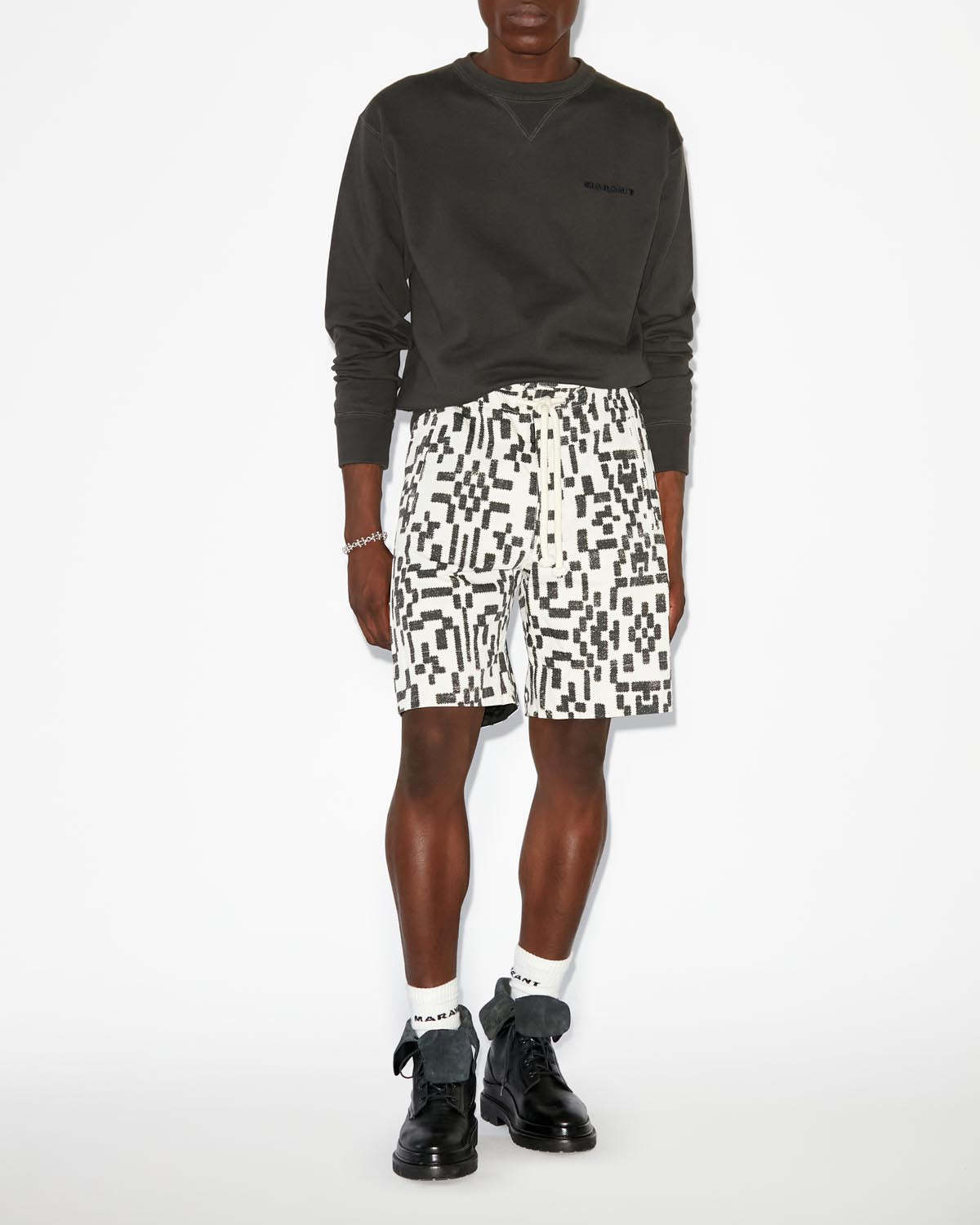 Isabel Marant Marant Relaxed-fit Black Sweatshirt With Subtle Logo In Black