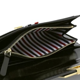 Thom Browne Medium And Long Style With Zipper Purse In Hand In Black