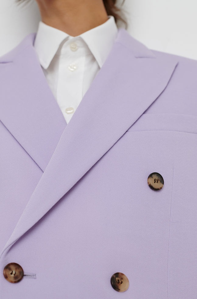 Wardrobe.nyc Double-breasted Suit Jacket In Purple