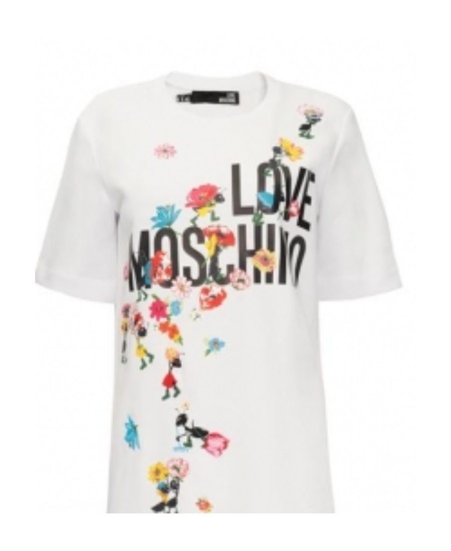 Moschino Floral Dress In White