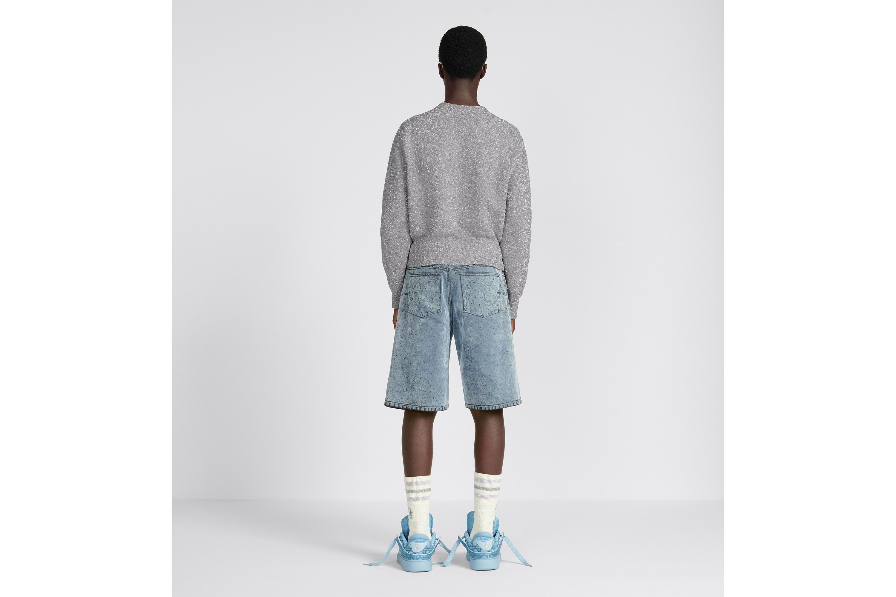 Dior Logo Shorts In Gray