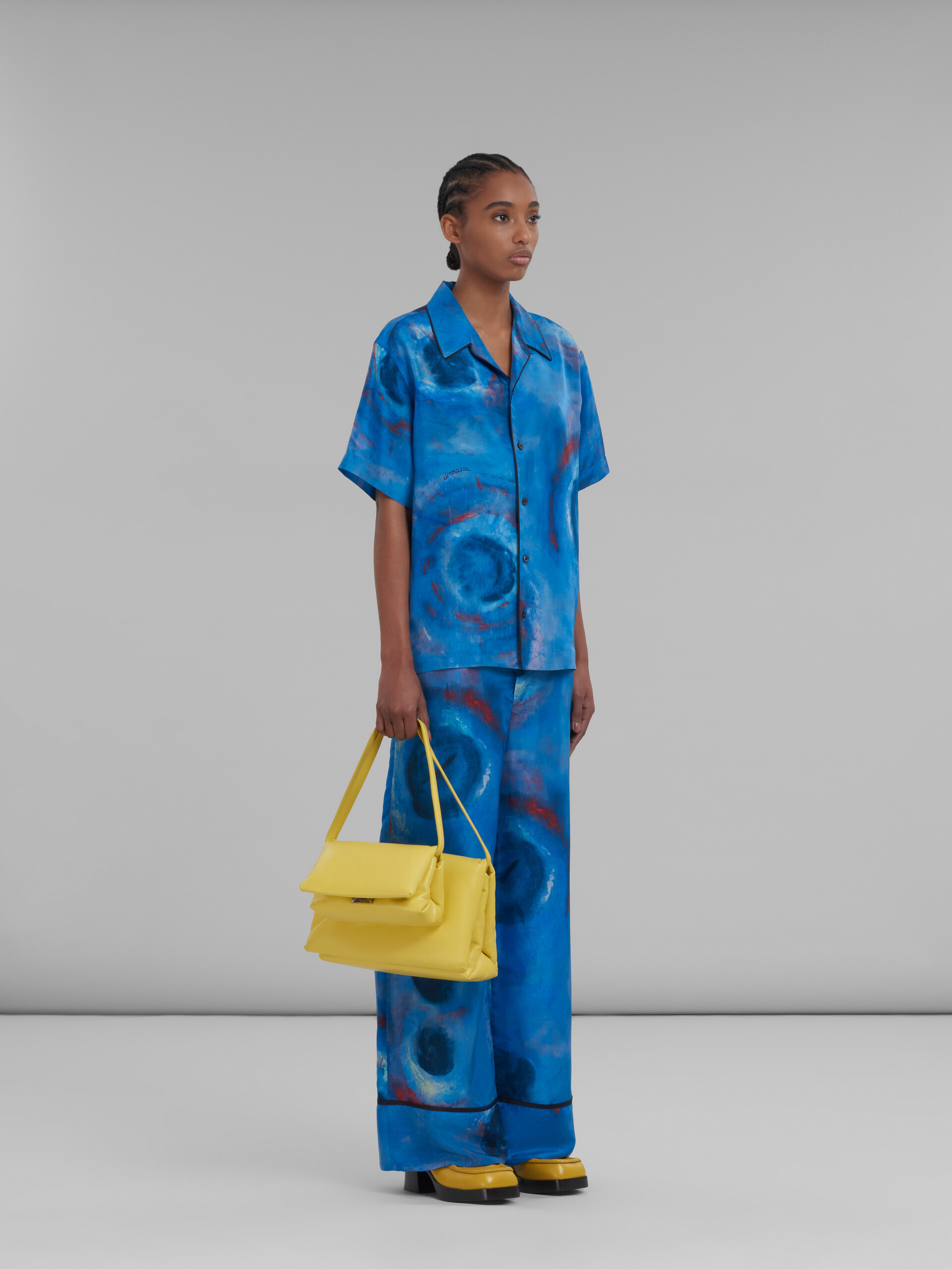 Marni High-waist Wide-leg Trousers In Blue