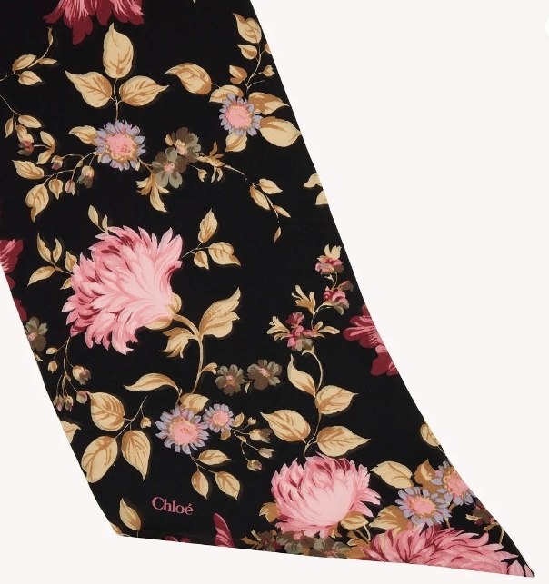 Shop Chloé Peonies Bandeau Scarf
