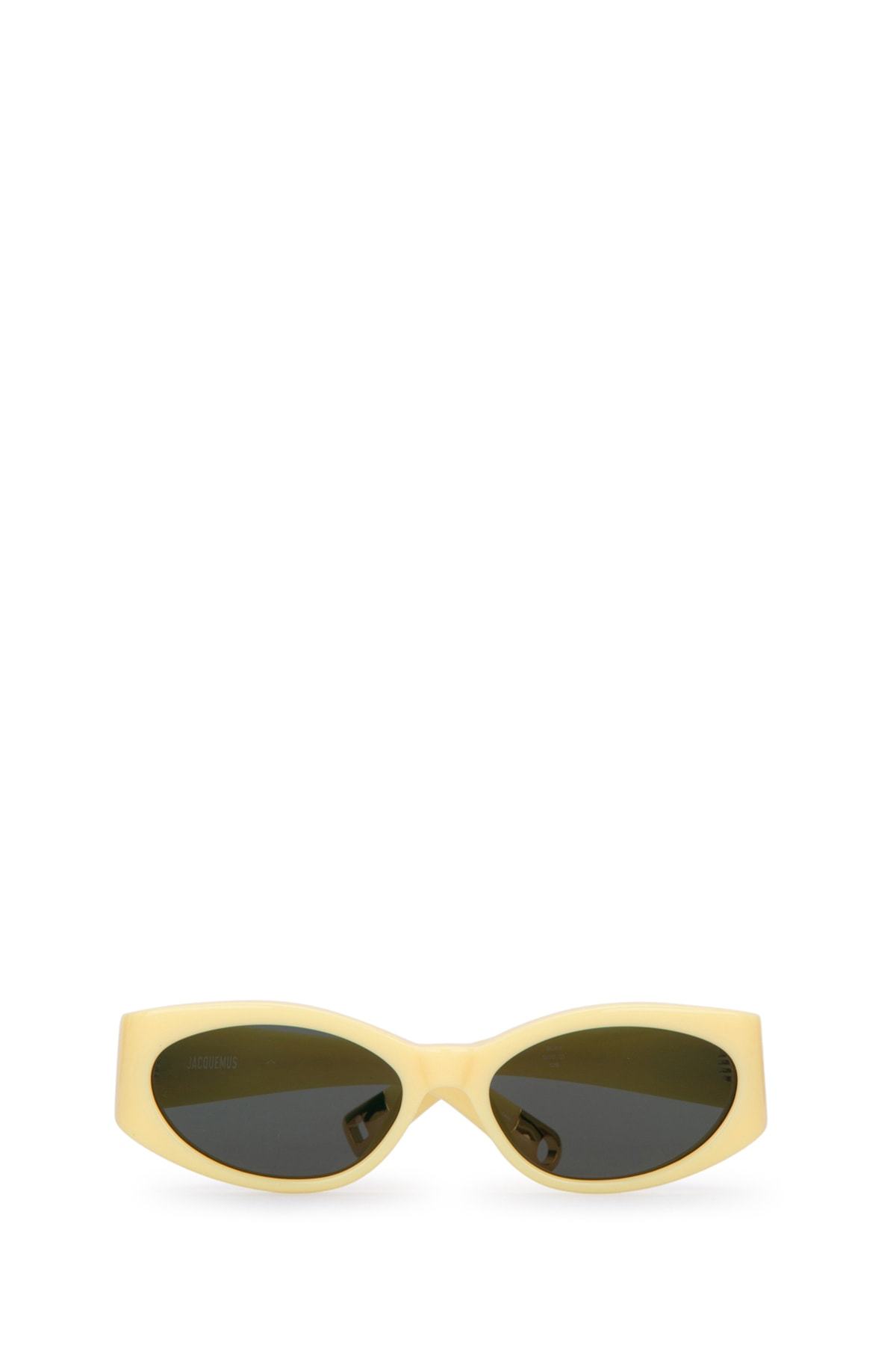Jacquemus Elongated Cat-eye Sunglasses With Smooth Acetate Frame In Yellow