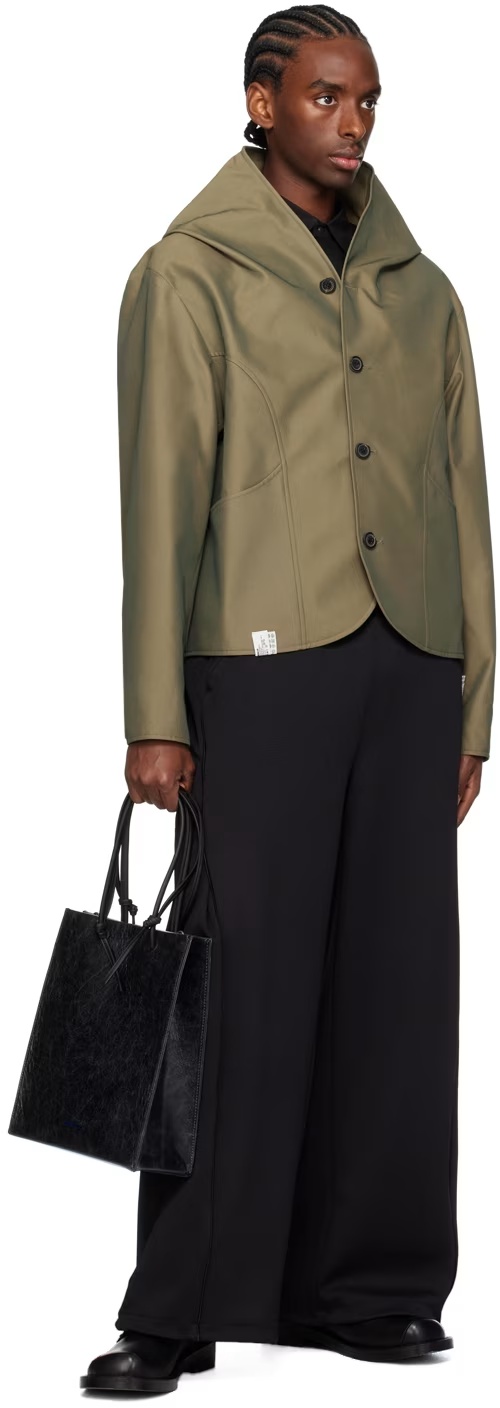 Ader Error Button Long Sleeve Casual Jacket In Brown