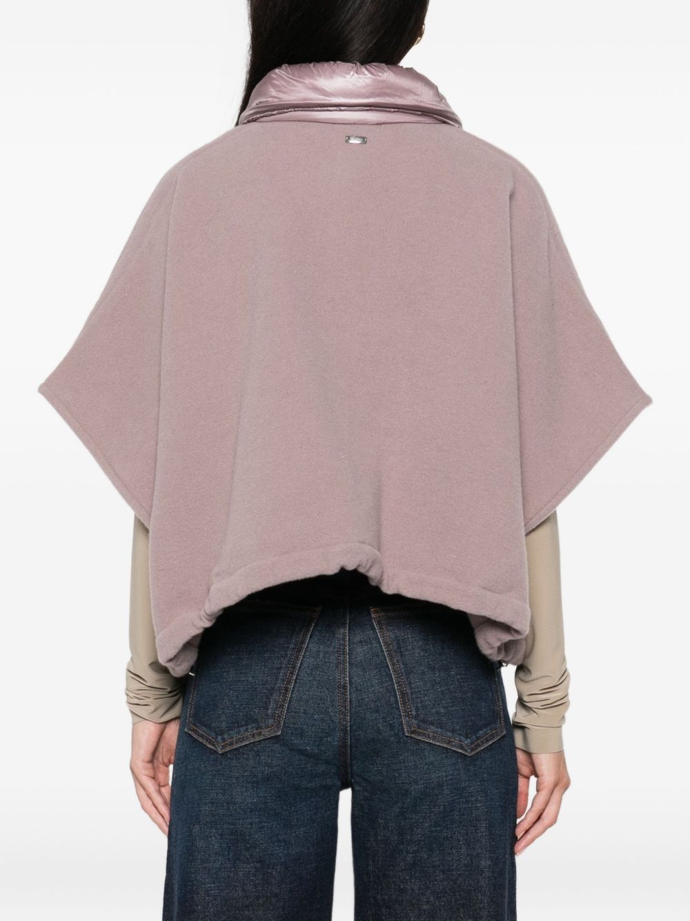 Herno Quilted-pocket Fleece Jacket In Purple