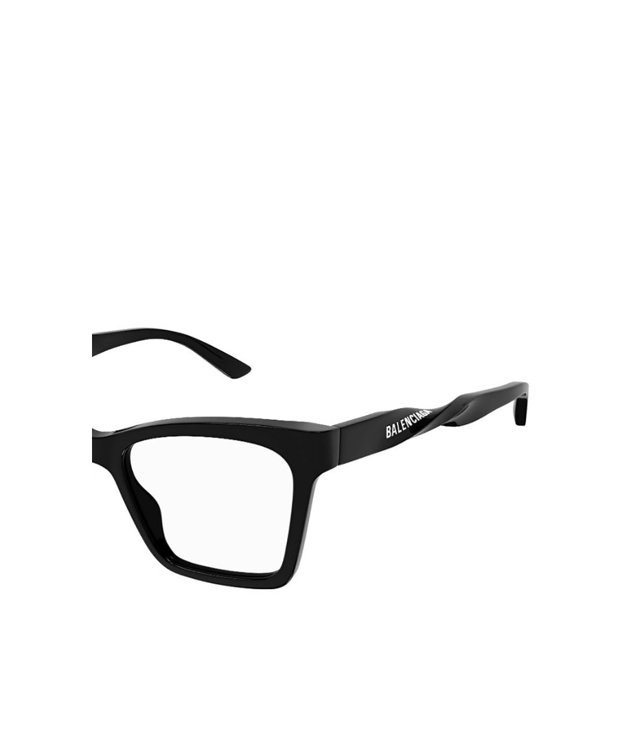 Balenciaga Logo Square-frame Glasses In Black