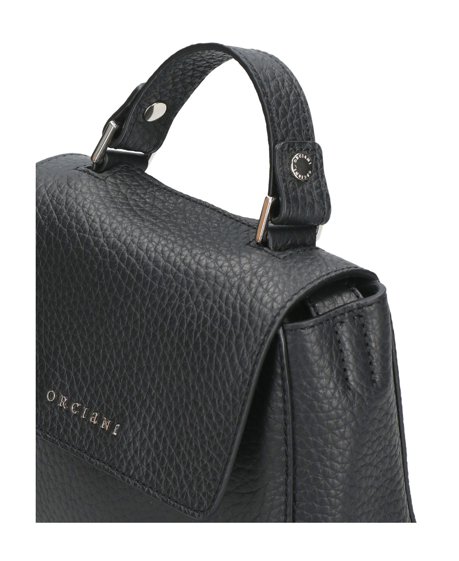 Orciani Logo Shoulder Bag In Black