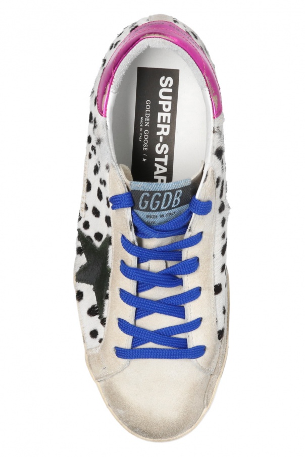 Golden Goose Super-star Leopard-print Sneakers In White